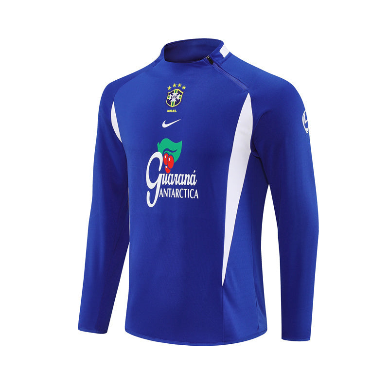 Maglia da allenamento retrò manica lunga Brasil 2002