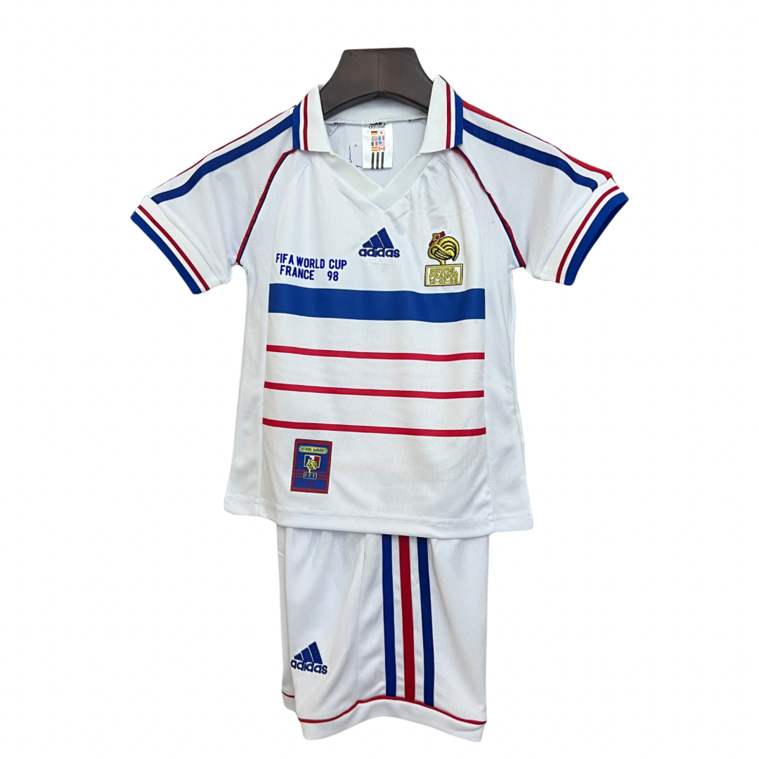 T-shirt e Pantaloncini per Bambino Francia Retro Away 1998