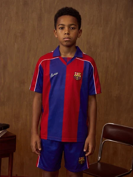 T-shirt e Pantaloncini per Bambino FC Barcelona Retro Blaugrana 92/95
