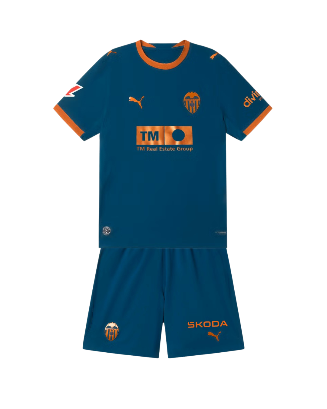 T-shirt e Pantaloncini per Bambino Valencia Away 26/27