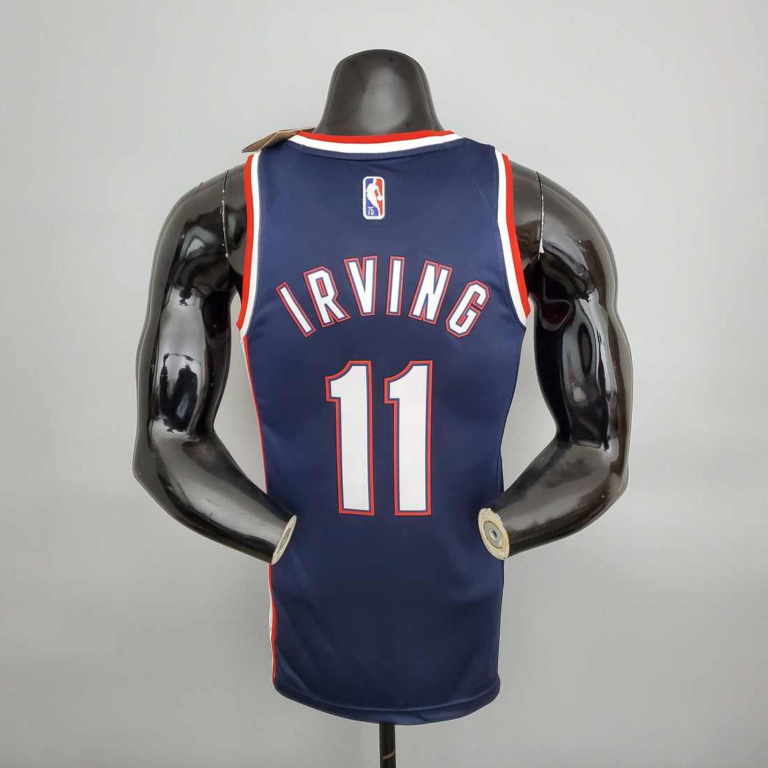 Maglia NBA Royal Blue 2022 75th Anniversary Irving # 11 Brooklyn Nets City Edition