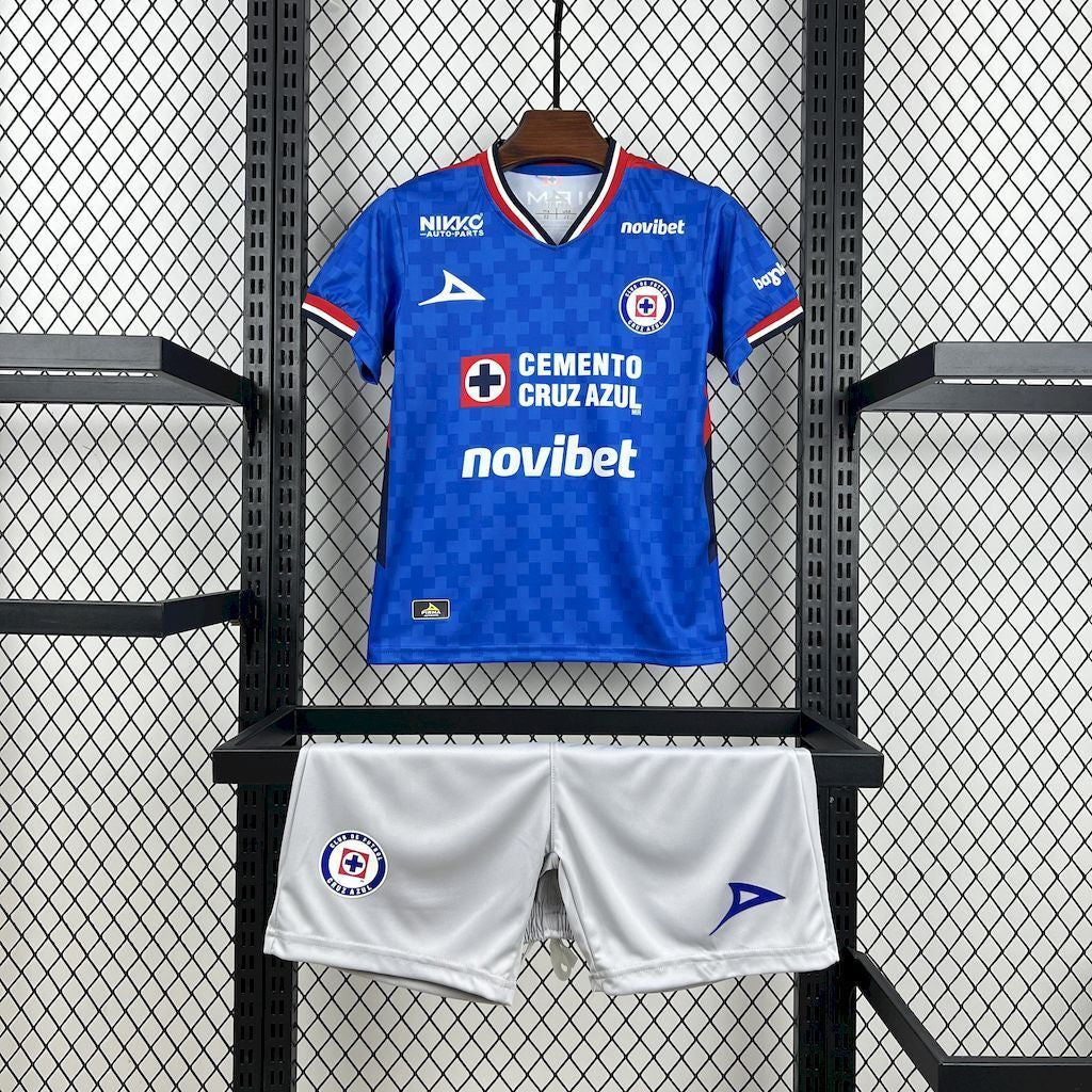 T-shirt e Pantaloncini per Bambino Cruz Azul Home 25/26