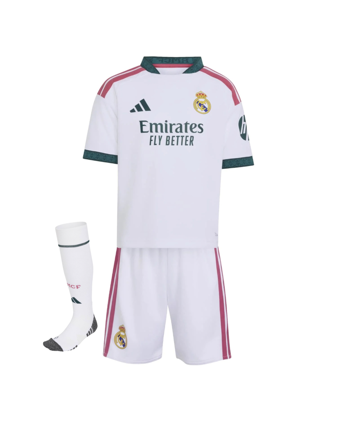T-shirt e Pantaloncini Bambino Real Madrid Home 26/27 - Con Calzettoni