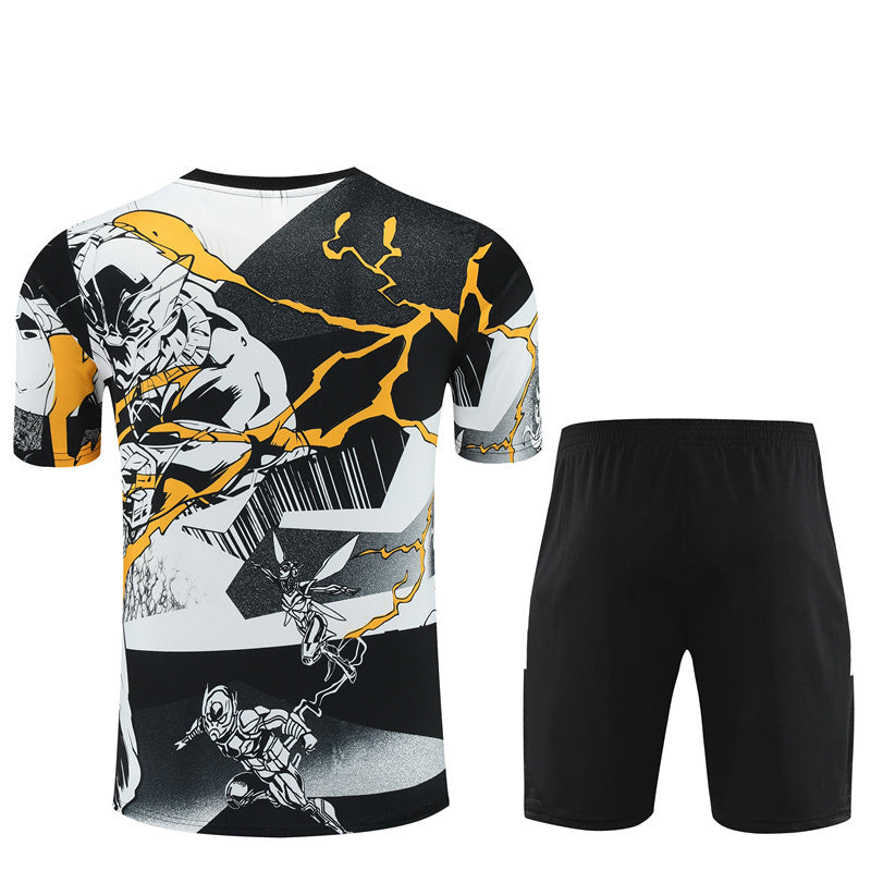 Maglia da allenamento e pantaloncini del Real Madrid X Marvel 25/26