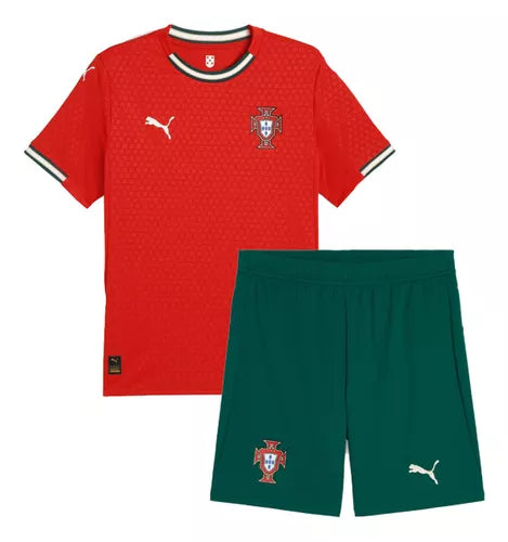 T-shirt e Pantaloncini per Bambino Portogallo Home 25/26