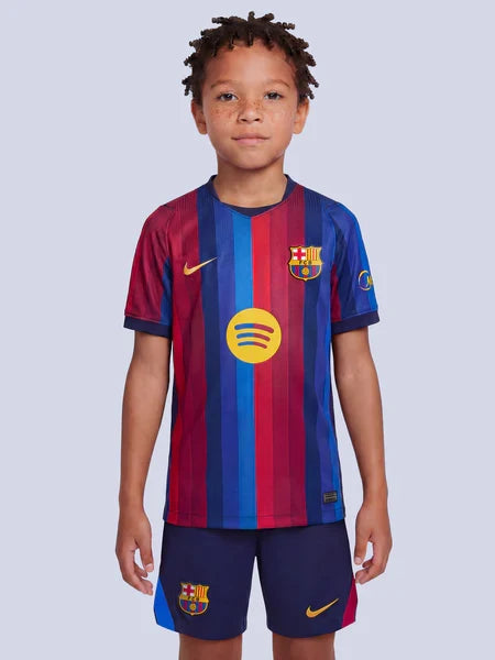 T-shirt e Pantaloncini per Bambino FC Barcelona Home 26/27 - Con calzini