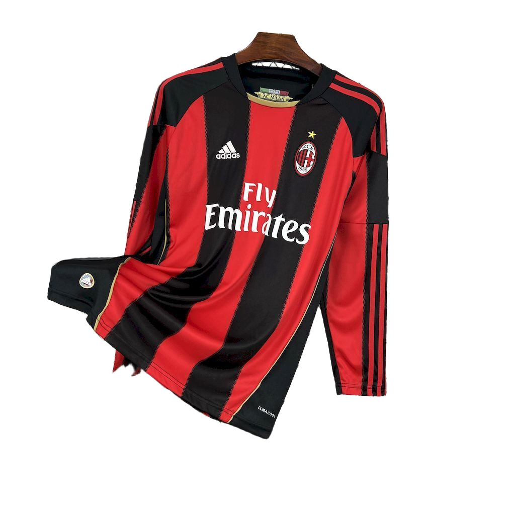 MAGLIA AC MILAN Retro Home 10/11 MANICHE LUNGHE