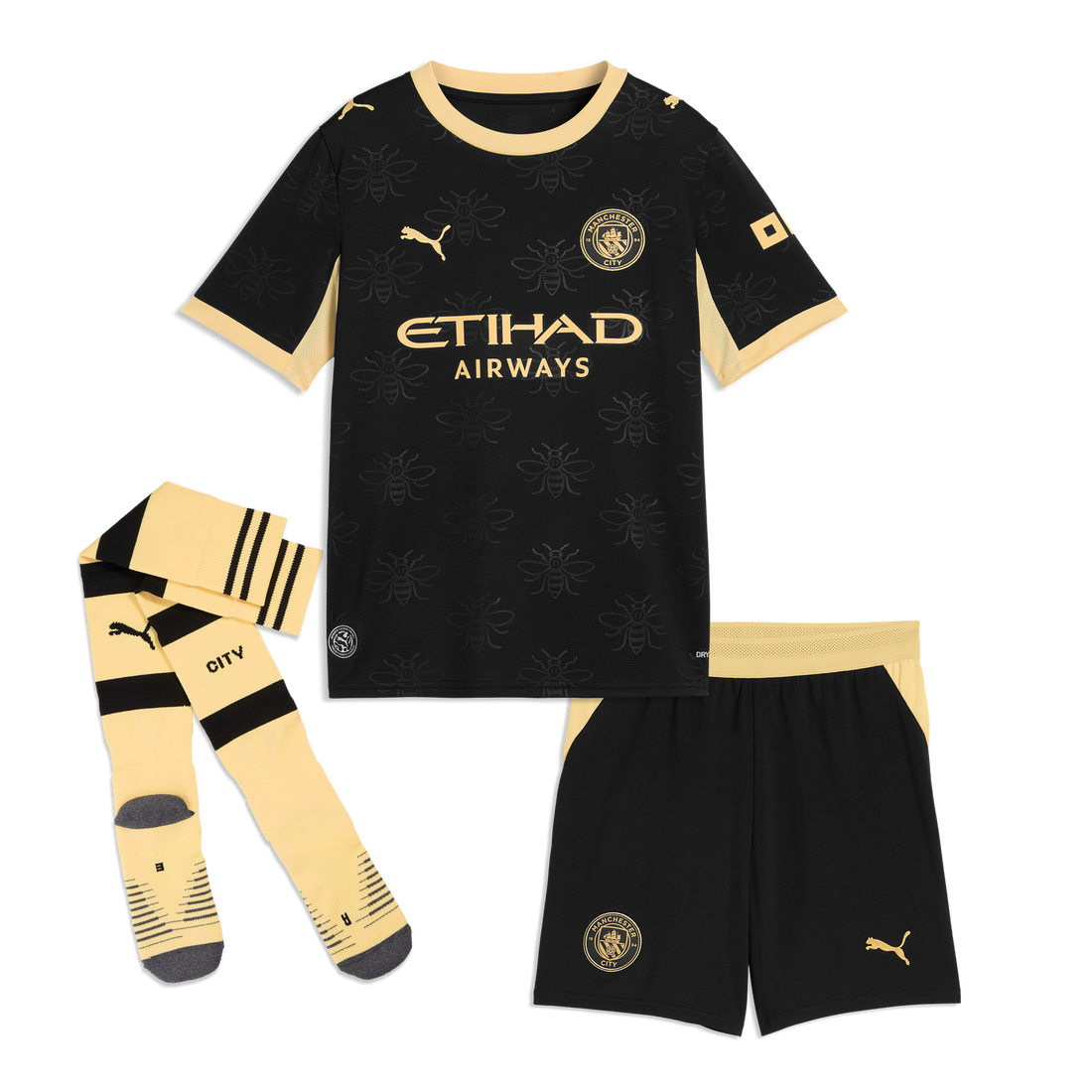T-shirt e Pantaloncini per Bambino Manchester City Away 26/27 - Con Calzettoni