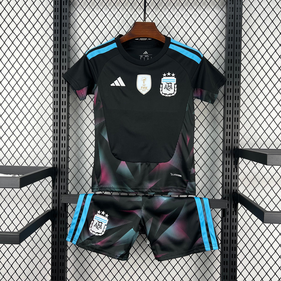 T-shirt e Pantaloncini per Bambino Argentina Portiere 26/27 - CON TOPPA DEL CAMPIONE DELLA COPPA DEL MONDO
