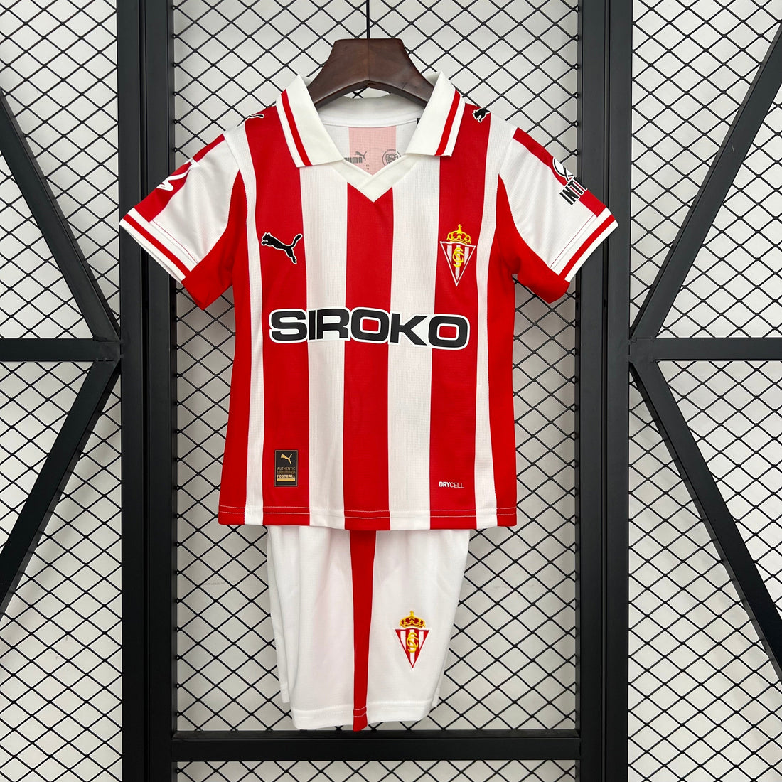T-shirt e Pantaloncini per Bambino Sporting de Gijón Home 25/26