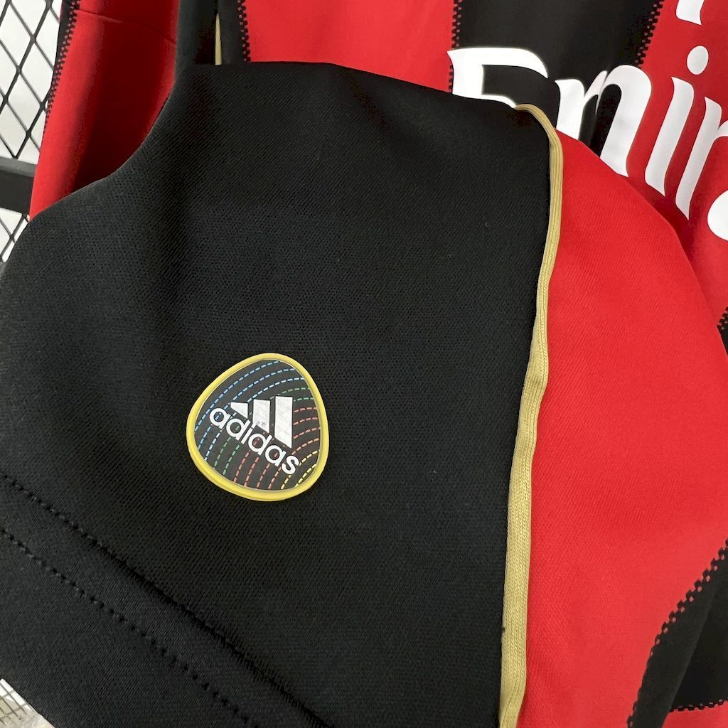 MAGLIA AC MILAN Retro Home 10/11 MANICHE LUNGHE
