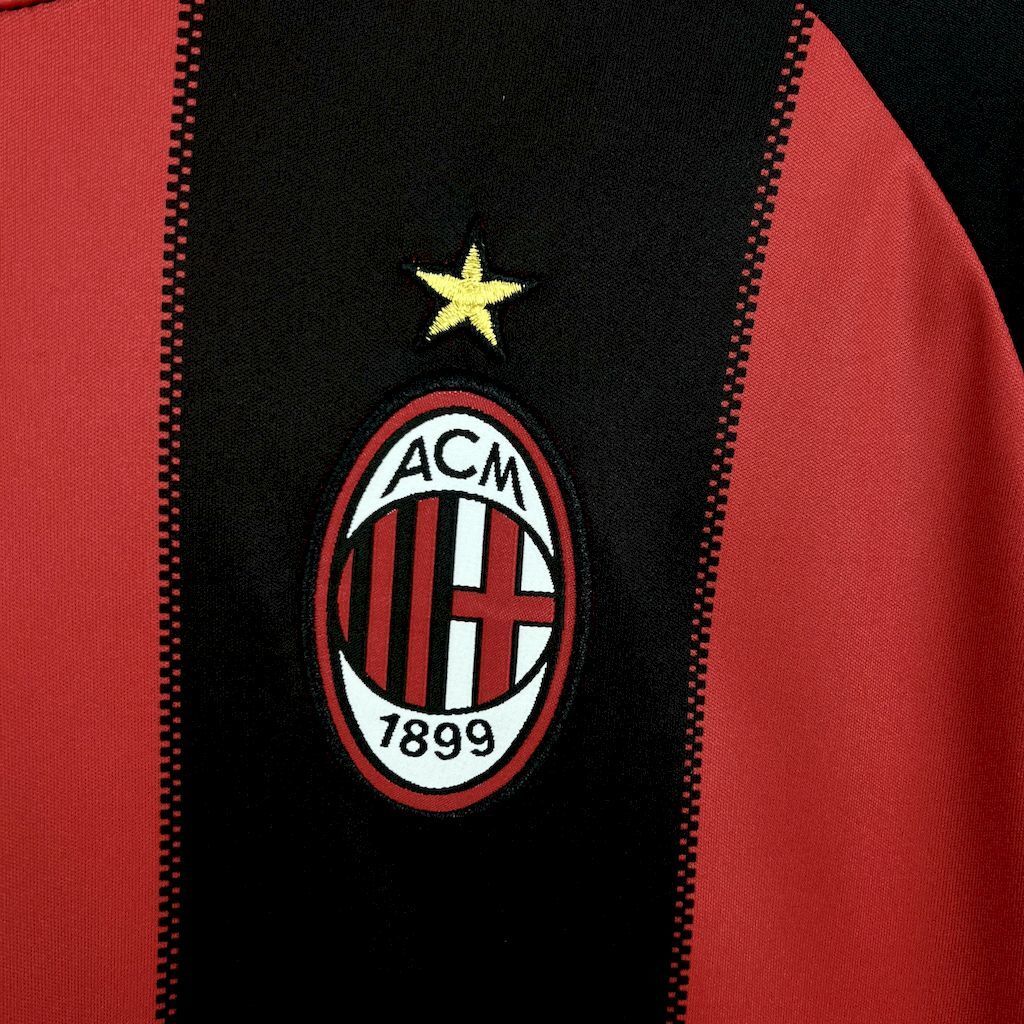 MAGLIA AC MILAN Retro Home 10/11 MANICHE LUNGHE
