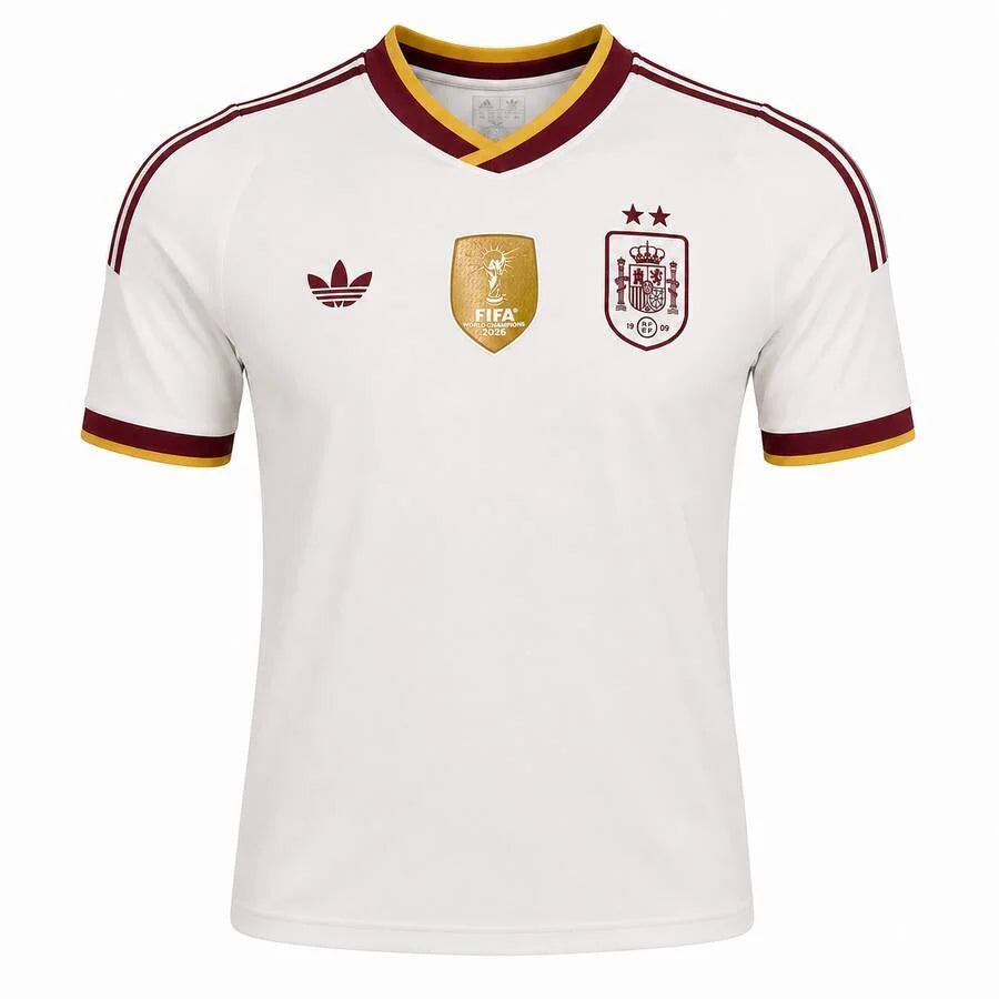 Maglia Spagna Away 25/26 Con due stelle e la patch di campione del mondo
