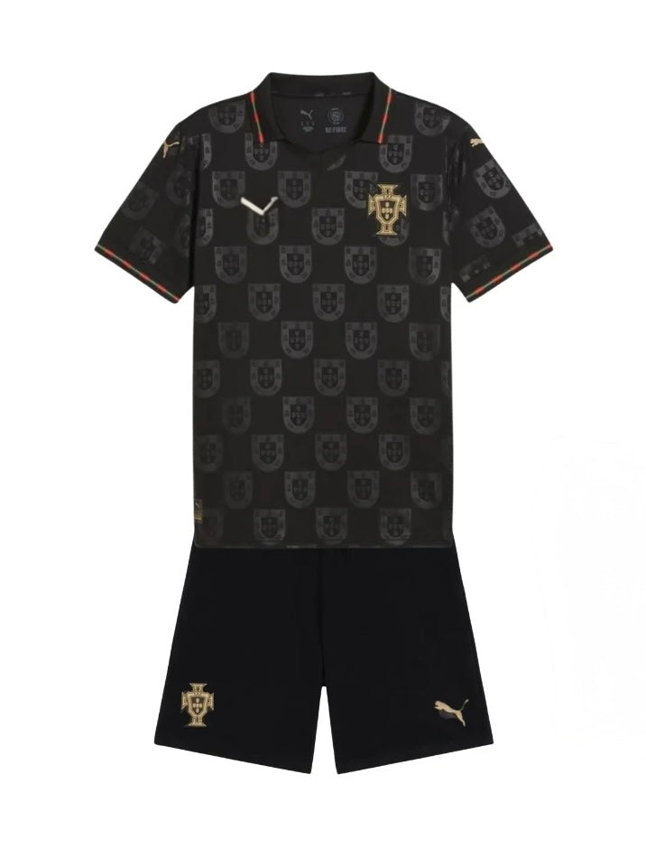 T-shirt e Pantaloncini per Bambino Portugal “Pantera Negra” 25/26