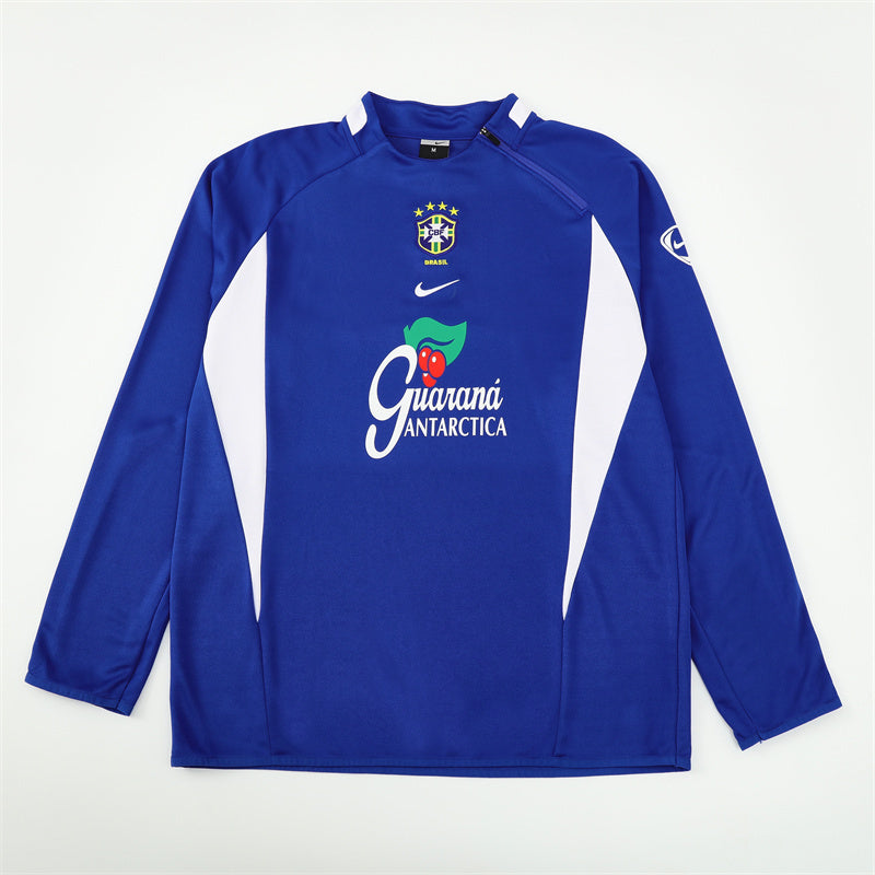 Maglia da allenamento retrò manica lunga Brasil 2002