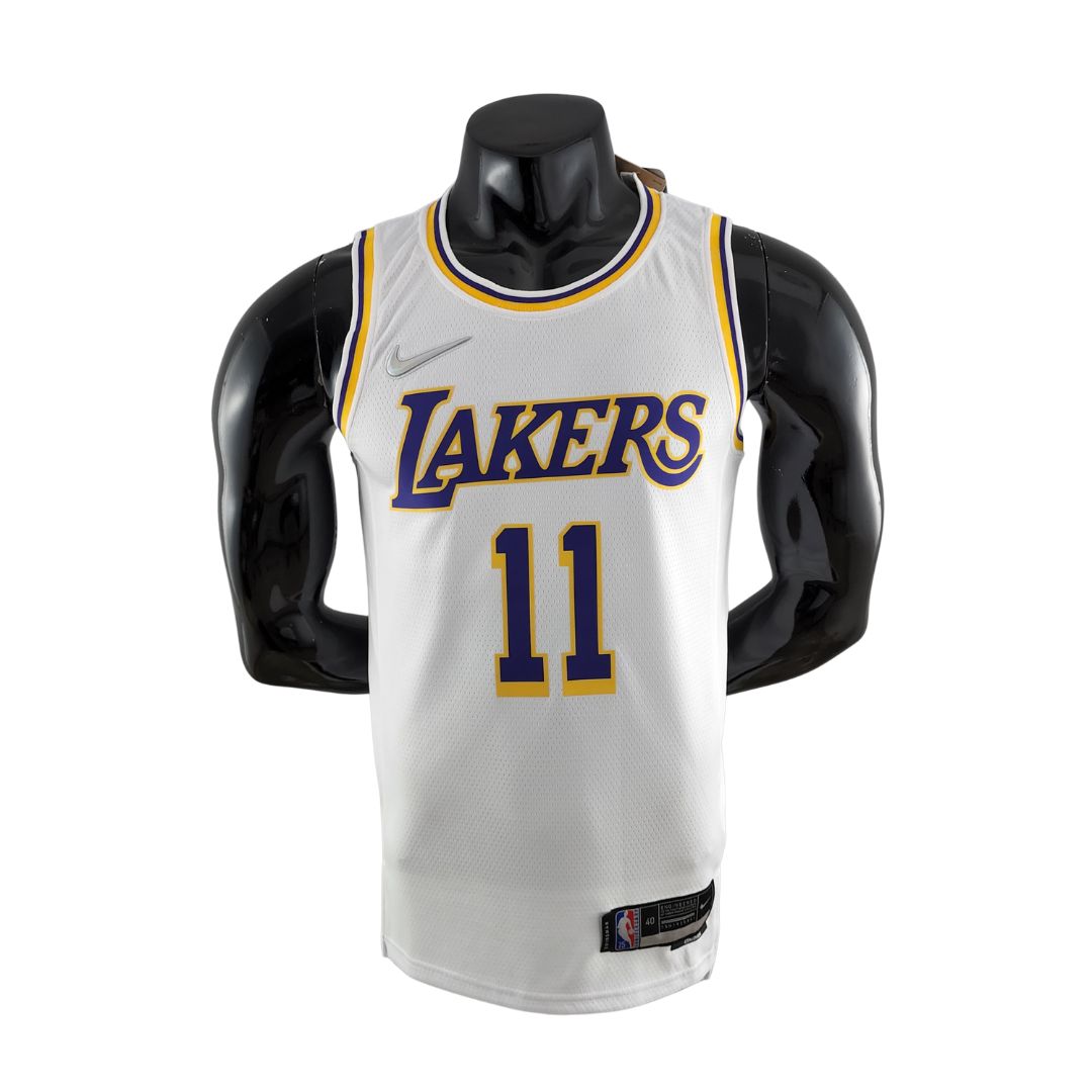75 ° anniversario IRVING # 11 Los Angeles Lakers Maglia bianca NBA