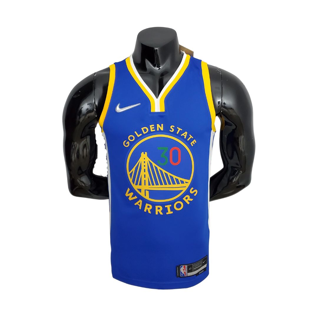 Maglia NBA blu Golden State Warriors 75th Anniversary Curry # 30 Mexico Edition