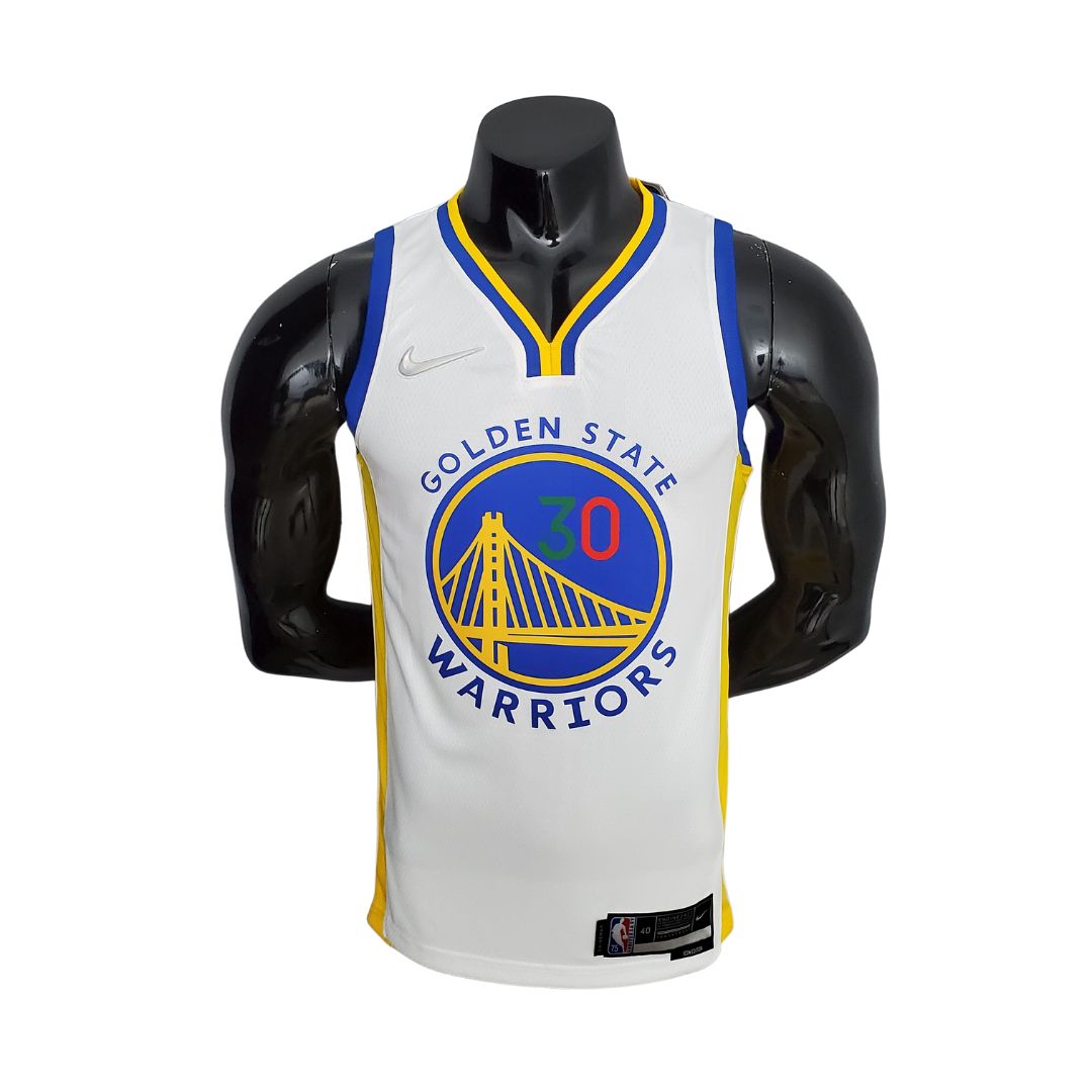 Maglia NBA bianca n. 30 Edizione Messico Golden State Warriors Curry 75° Anniversario