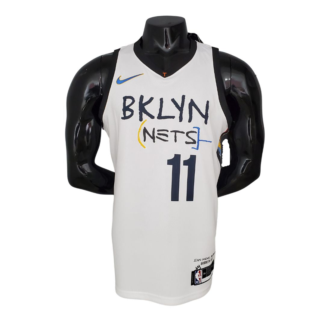 Maglia NBA IRVING#11 Brooklyn Nets Graffiti bianca