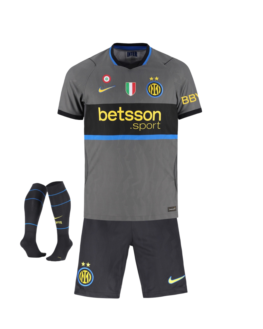 T-shirt e Pantaloncini per Bambino Inter Third 26/27 - Con Calzini Scudetto + Coccarda
