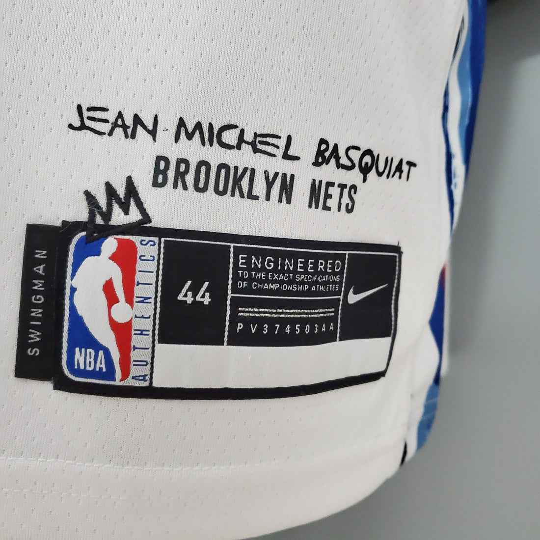 Maglia NBA IRVING#11 Brooklyn Nets Graffiti bianca